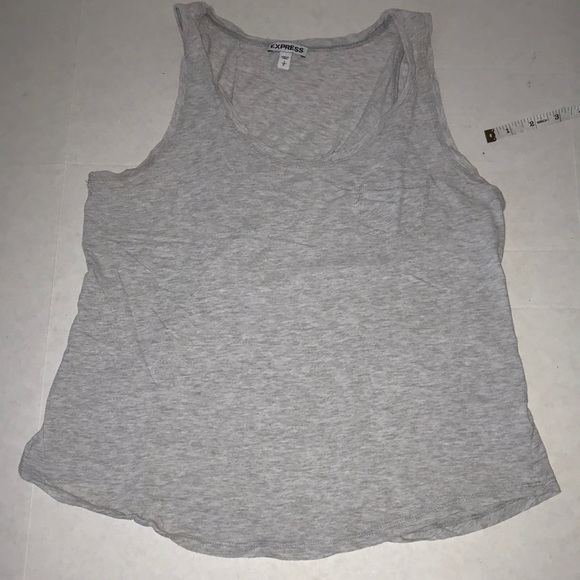 Express tank top, grey, size S/P little pockets in front - Picture 1 of 11